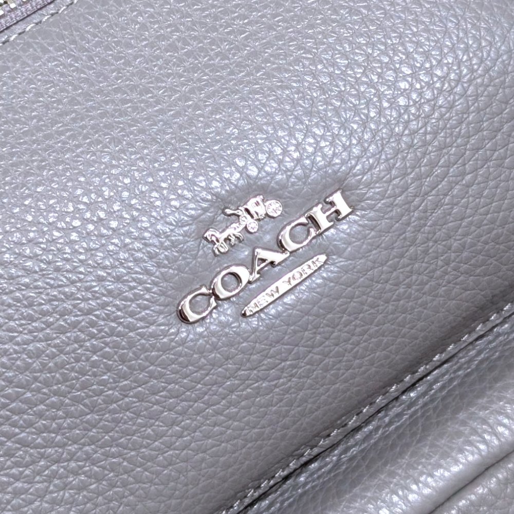 Coach Charlie Gray Leather Backpack - Picture 8 of 12